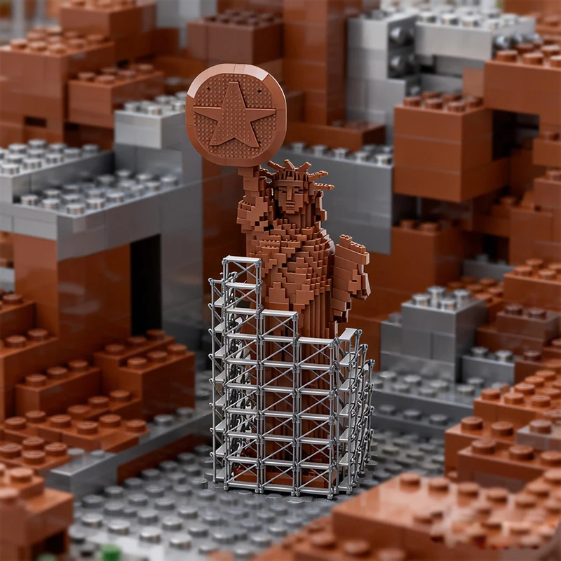 4316 PCS Famous Film Statue of Liberty MOC Customize Modular Building Block Brick Model Kids Technology DIY Assembly Toy Gift
