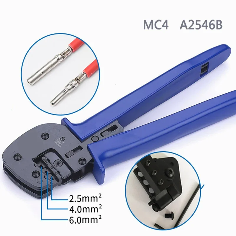 conector solar pv crimpagem alicate ratchet crimping tool para mc3 conectores a2546b 01