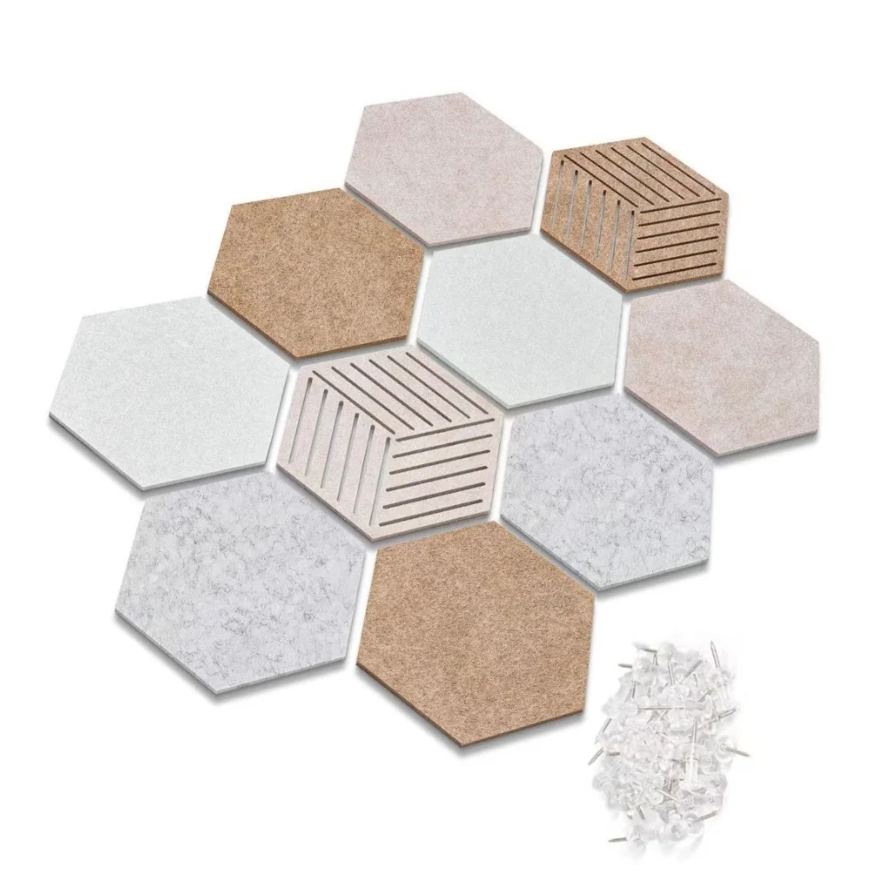 10-Piece Diamond Felt Board System for Multi-Functional Wall Integration Residential and Professional Environments