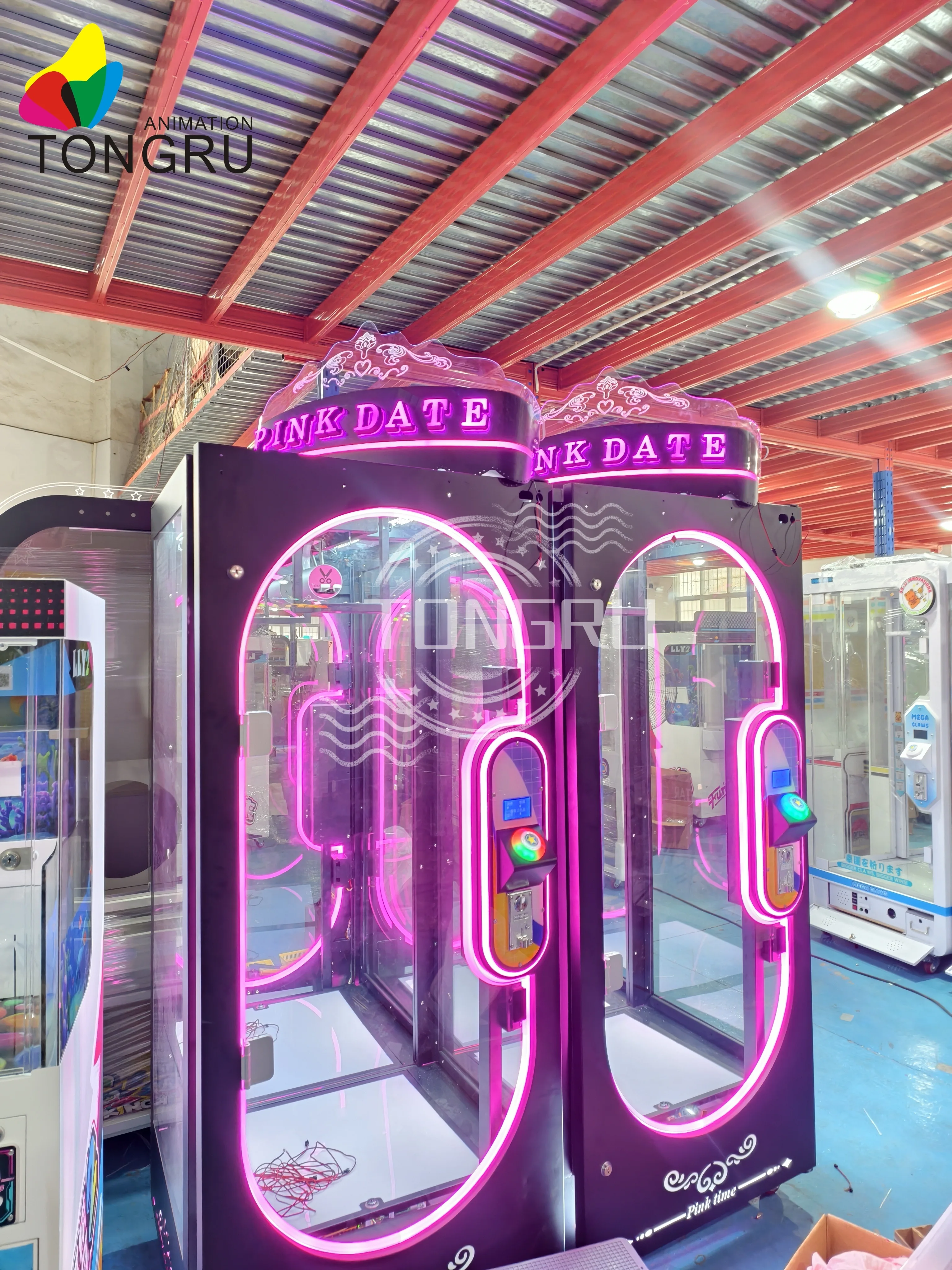 آلة لعبة رافعة كبيرة لقص الحبا - مراجعة Arcade Toy Vending Machine وسعره