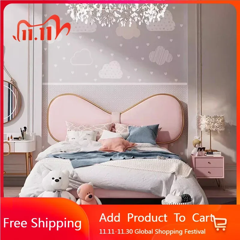 

Floor Modern Bed Bedroom Children Queen Multifunctional Beauty Design Bed Girls Princess Sleeping Cama Solteiro Unique Furniture