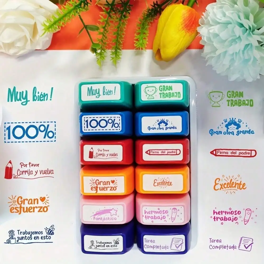 

1-й набор штампов нажимного типа, волшебный инструмент для оценки и мотивации домашних заданий | Учебные инструменты / марки учителя