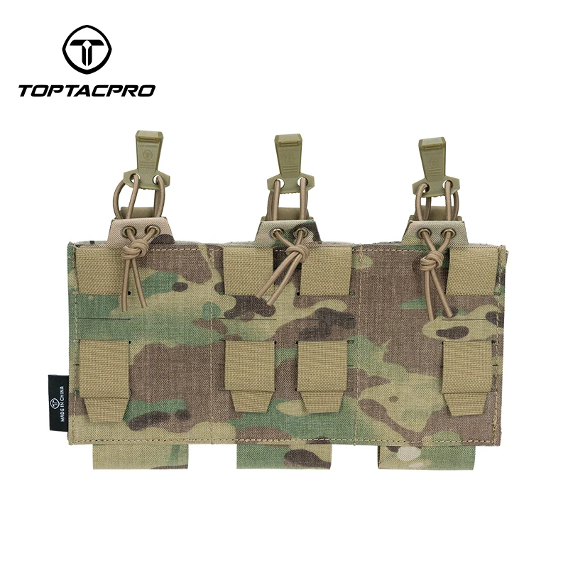 TOPTACPRO Tactical M4 Mag Pouch MOLLE Triple Mag Carrier taglio Laser 556mm caccia 8528