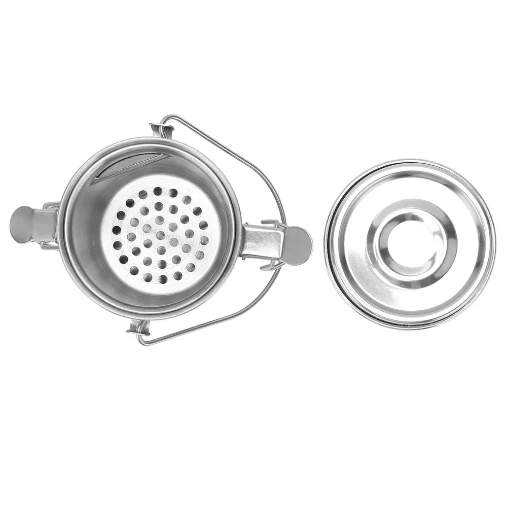 Small Size Paint Brush Washer with Practical Handle Strainer Stainless Steel Oil Painting Cleaning Pot Rust-proof Surface