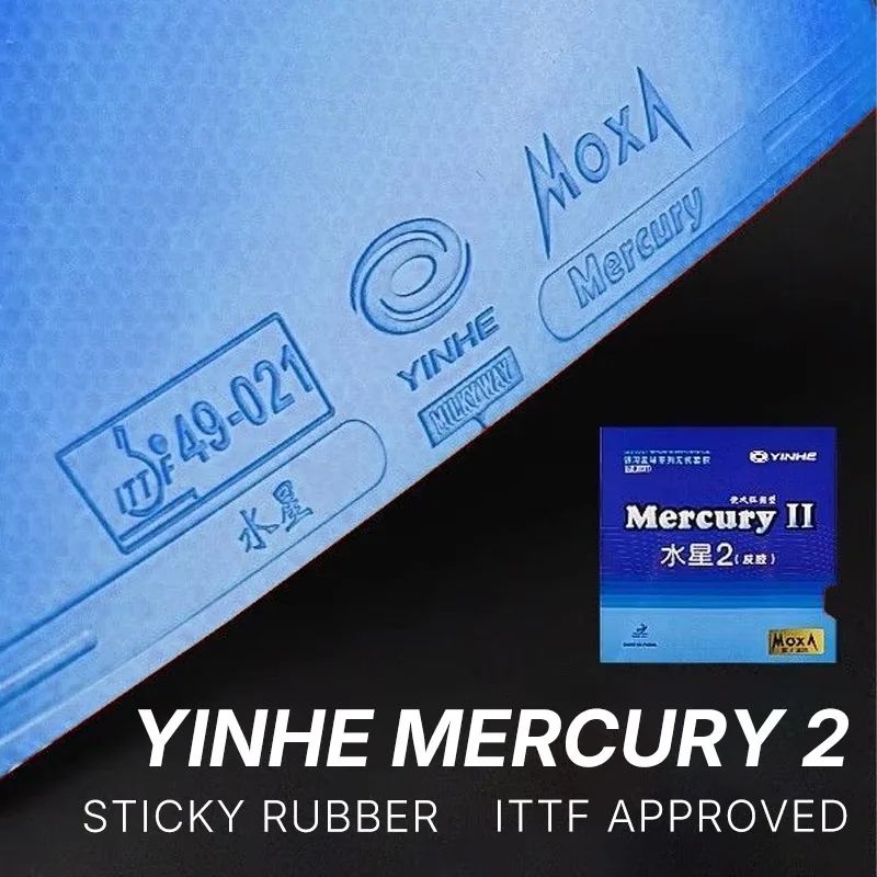 

Накладка для настольного тенниса YINHE Mercury 2 Blue, липкая, с губкой средней жесткости