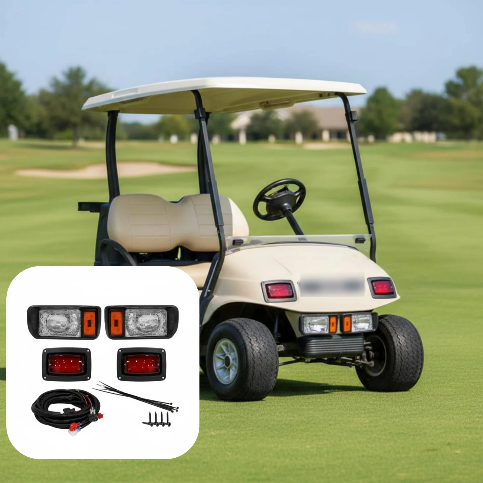 

Club Car DS Light Kit Factory Design Golf Golf Vehicle Headlight and Taillight Kit Vehicle Lighting Brighter Night Driving