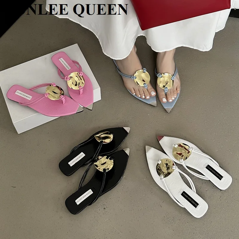 

New Brand High Heels Slippers Women Slip On Slide Elegant Mule Shoes Female Sandals Leisure Slipper Brand Buckle Sandalias Mujer