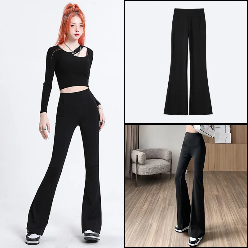 

High Waisted Yoga Pants for Women Tummy Control Butt Lifting Bootcut Flare Leggings with Pocket Soft Nylon Workout Sports Wear