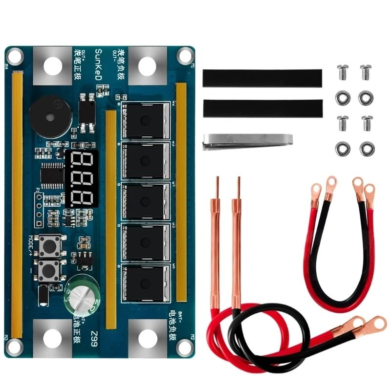 

652F 99 Gear Spots Welder Digital Power Adjustable Spots Welding Pen Control Board Sheet For 18650 Lithium Batteries