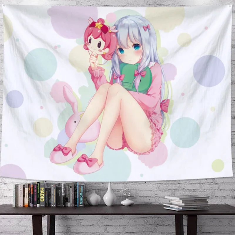 

Anime Girl Tapestry Wall Hanging Decor Kawaii Room Decoration Cloth College Drom Bedroom Cute Home Habitacion Aesthetic