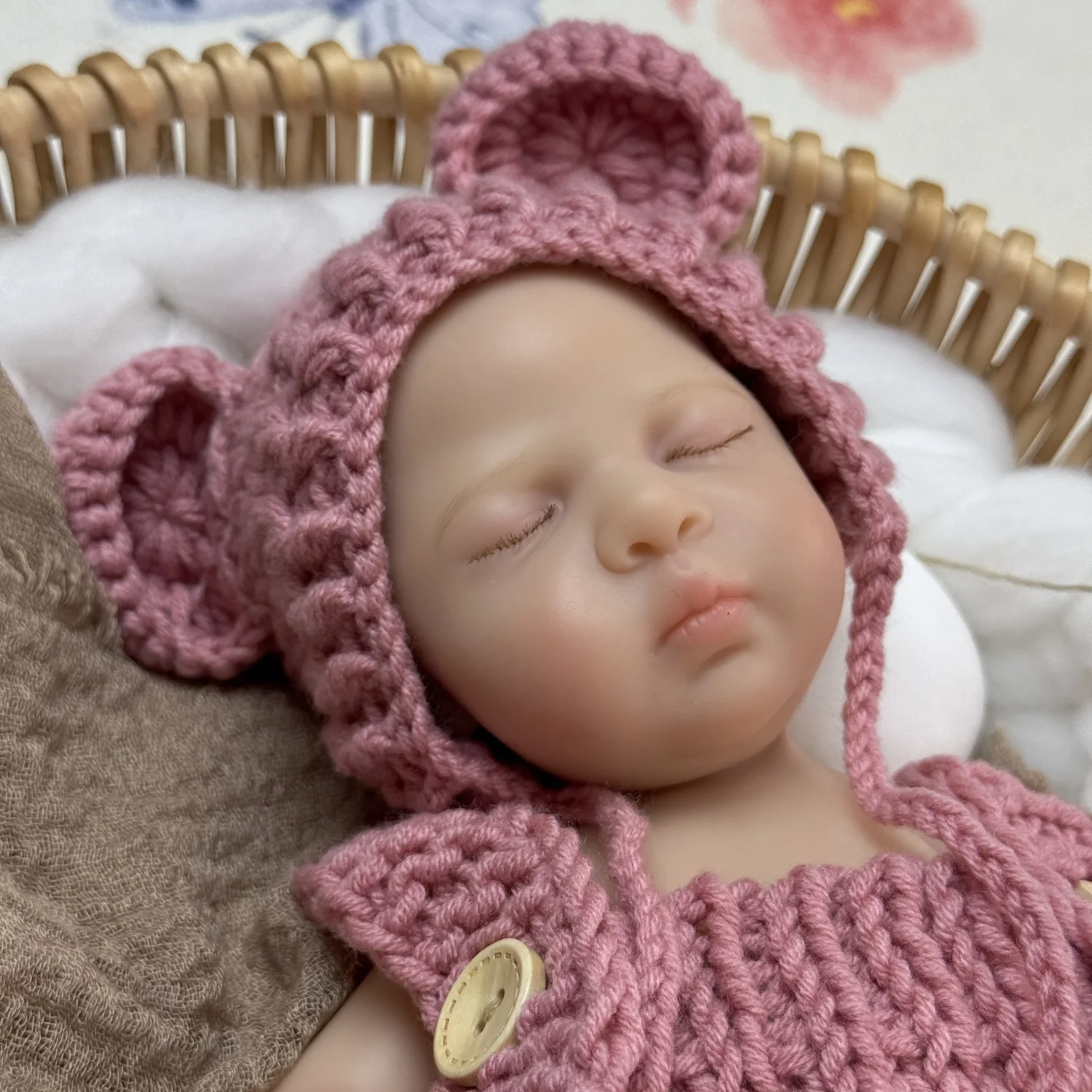 Muñeca realista de silicona sólida de cuerpo completo, tacto Real de 30 CM, piel muy suave y elástica, muñeca bebé Reborn, juguete artístico, regalos de cumpleaños