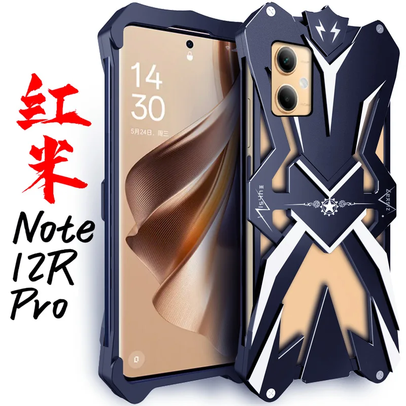 Zimon Luxury Thor Heavy Duty Armor Metal Aluminum Mobile Phone Case For Redmi Note 8 10 11 11t 12 12t Pro Plus 11e Cover Cases