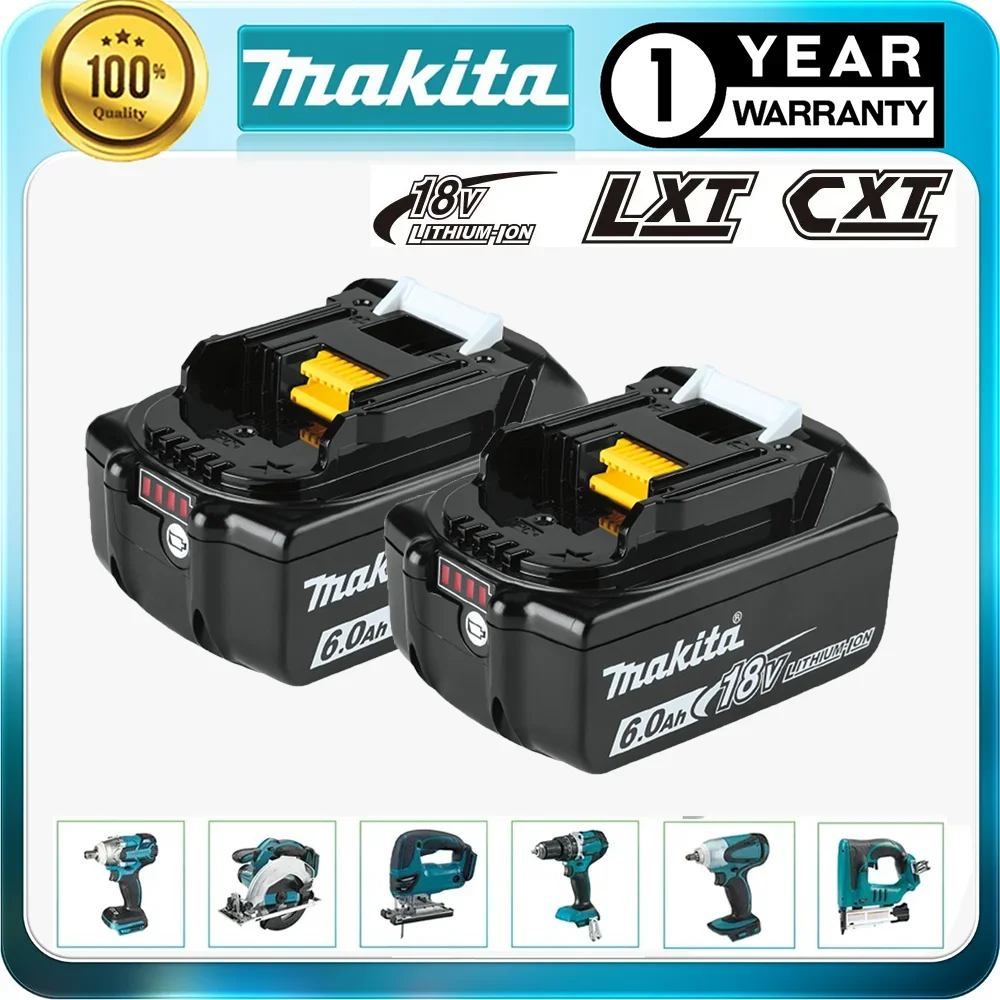 Оригинальный Makita 6Ah/5Ah/3Ah для Makita 18V аккумулятор BL1830B BL1850B BL1850 BL1860 BL1815 сменный литиевый аккумулятор