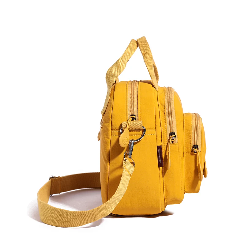Modische, leichte Umhängetasche für Damen, vielseitige Handtasche mit mehreren Fächern, quadratische Form, Schultertasche, multifunktionale Tasche mit Tragegriff. – Detail 2