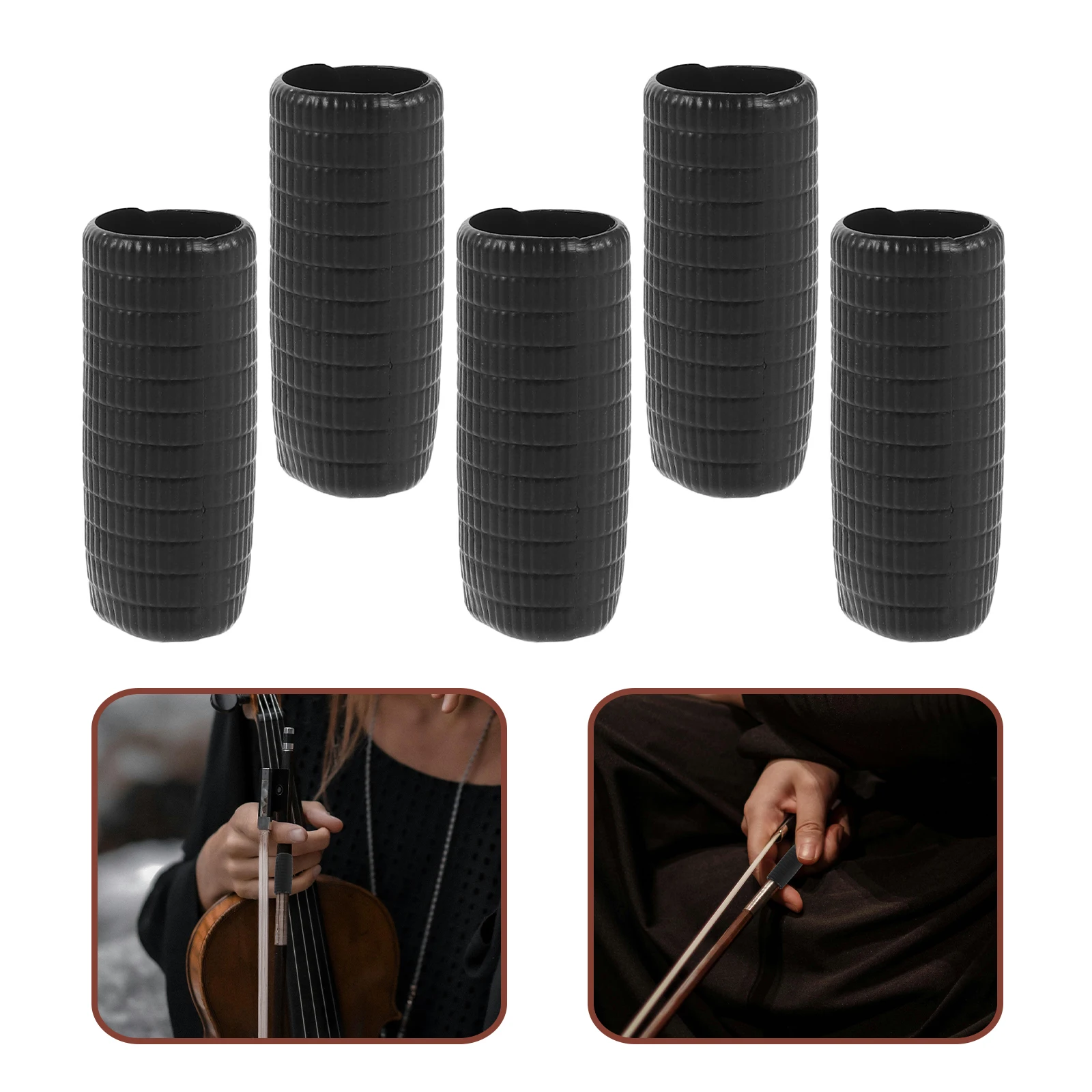 

5 Pcs Violin Grip Orthotics Bow for Cello Replace Rubber Hand Grips Holder Corrector