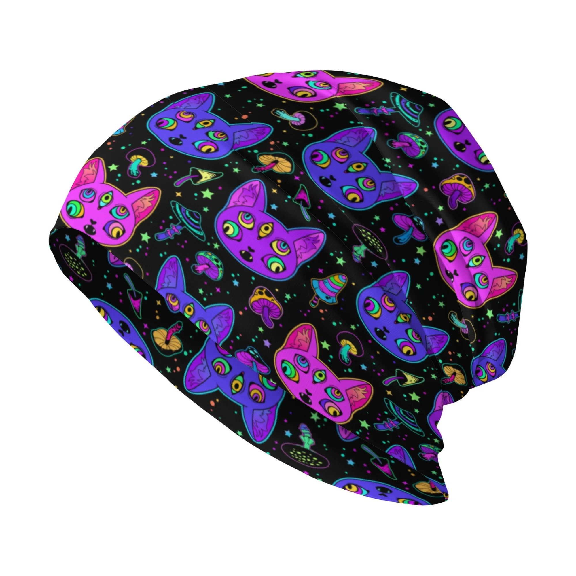 Mysterious Zombie Cat Herrenmütze Retro Street Hip Hop Beanie Bequeme warme Wintermütze Damenmütze Outdoor Casual Fashion Mütze
