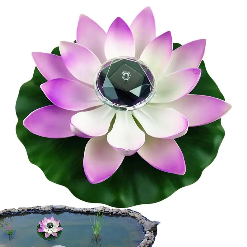 Lotus Solar Floating Pool Light Solar Power Led Pond Lights Solar Pool Lights for Flower Pond Beach Lawn and Swimming Pool