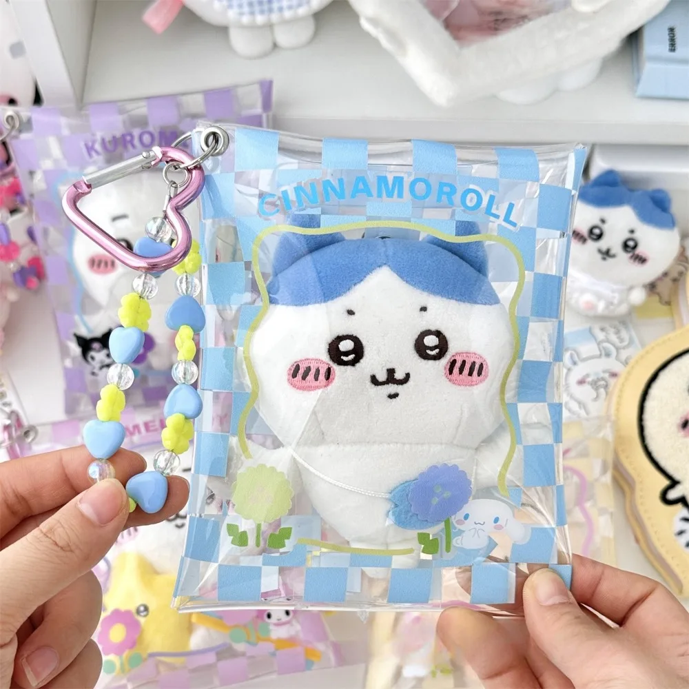 Sanrios New PVC Baby Bag Anime Kawaii My Melody Cinnamoroll Transparent Zero Wallet Chikawas Hachiware Usagi Cute Storage Hanger