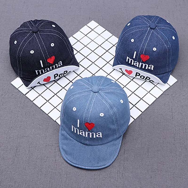 

Baby Baseball Cap Vintage Denim Kids Sun Hats Summer Soft Infant Caps for Girls Boys Fashion Letter Newborn Toddlers Caps