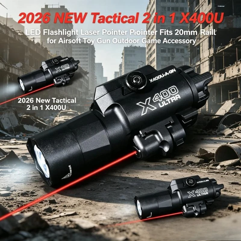 2026 NEW Outdoor Training Tactical X500S Adjustable LED Torch Laser Pointer Fits 20mm Standard Rail Airsoft Toy Parts