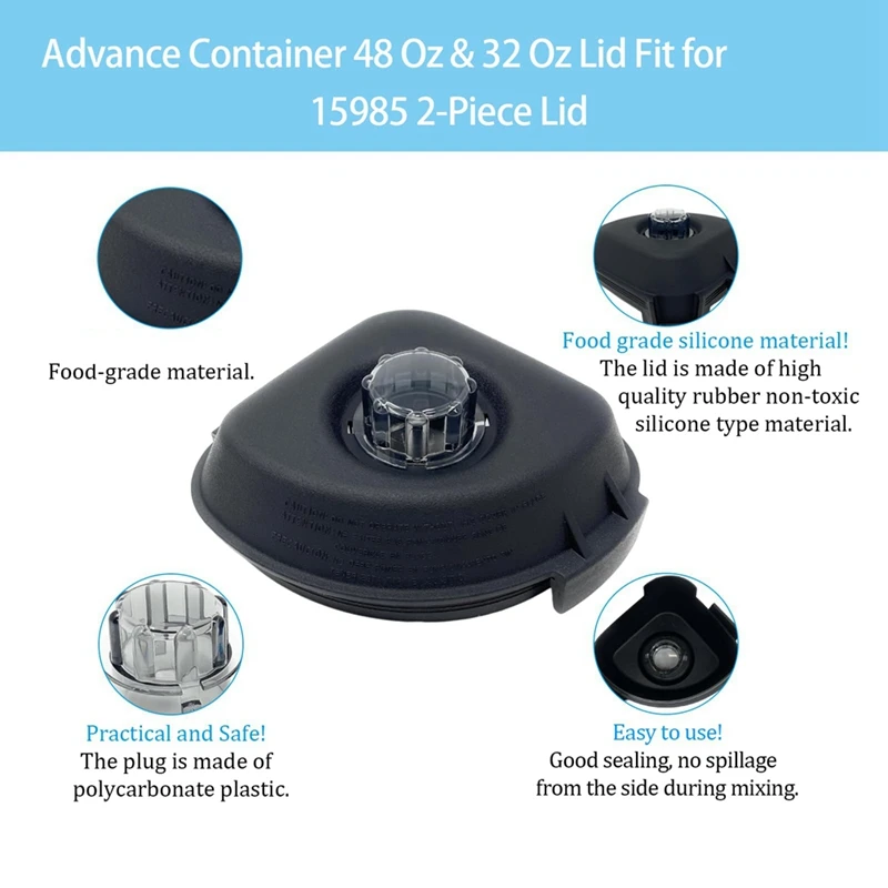 For Vitamix Advance Container Lid 48 Oz & 32 Oz,For Vitamix VM0145,The Quiet One,Drink Machine Advance Blender Top Lid