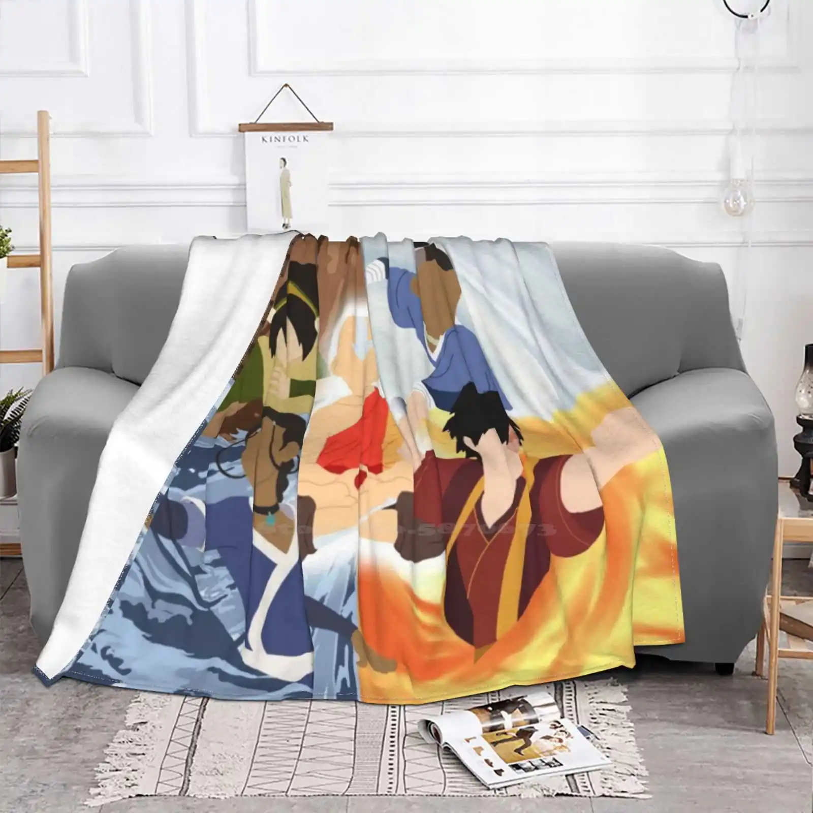 Team Bending Trend Style Funny Fashion Soft Throw Blanket The Last Airbender Atla Sokka Zuko Katara Toph Firebending Firebender