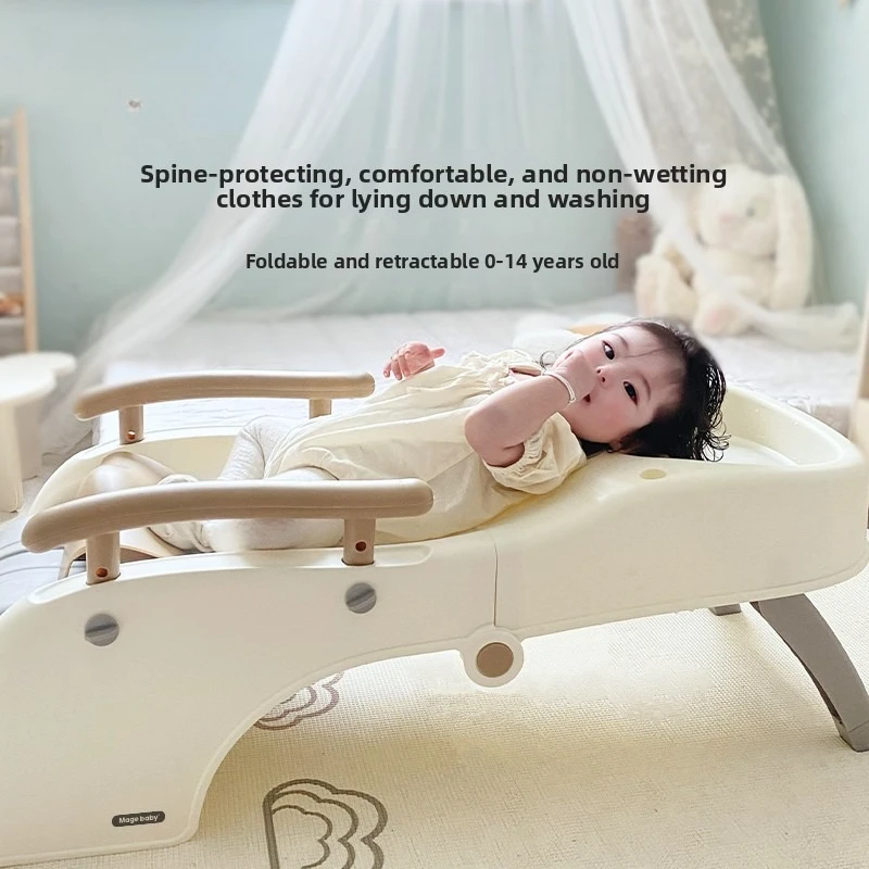 Foldable Salon Bed Hair Washing Chair Shampoo Chair for Children Shampoo Bed High Quality Thai Beauty Head Wash Salon Furniture
