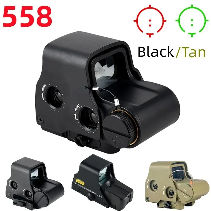 556 558 Holographic Red Dot Scope Tactical Adjustable Compact Red Green Dot Sight Hunting 553 551 Collimator Rifle Airsoft Scope