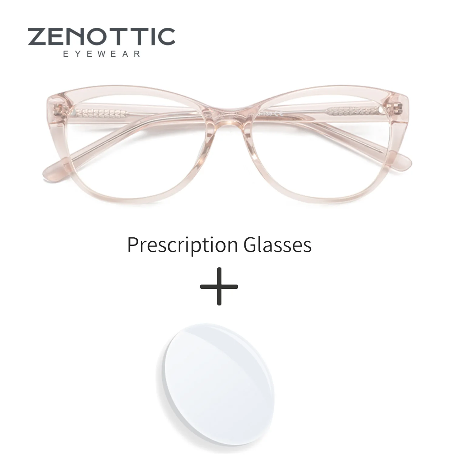 

ZENOTTIC (размер L) модные розовые очки Cateye по рецепту женские очки ручной работы Acetat фотохромные оптические очки с бабочкой