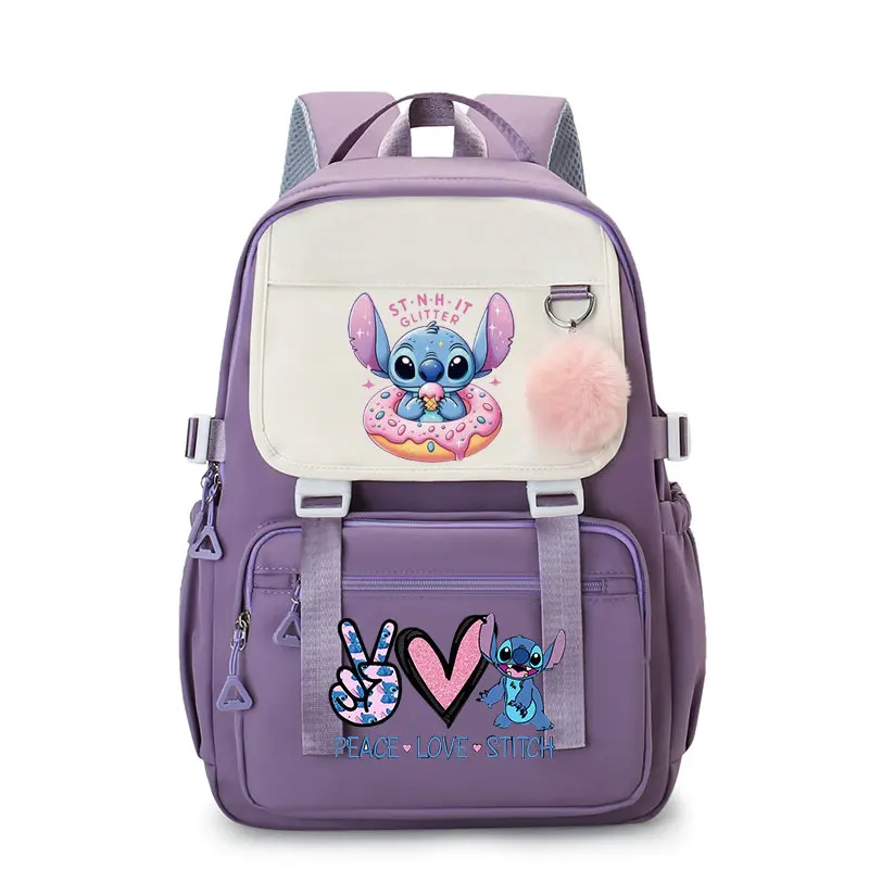 Stitch School Backpack Children School Bags Girls Daypack Kids Adolescent Bags Kawaii Waterproof Large Capacity Backpack