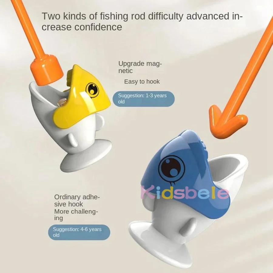 Gioco di pesca multigiocatore per bambini – Stagno elettrico rotante con pesci e canne magnetiche per giochi in famiglia e feste