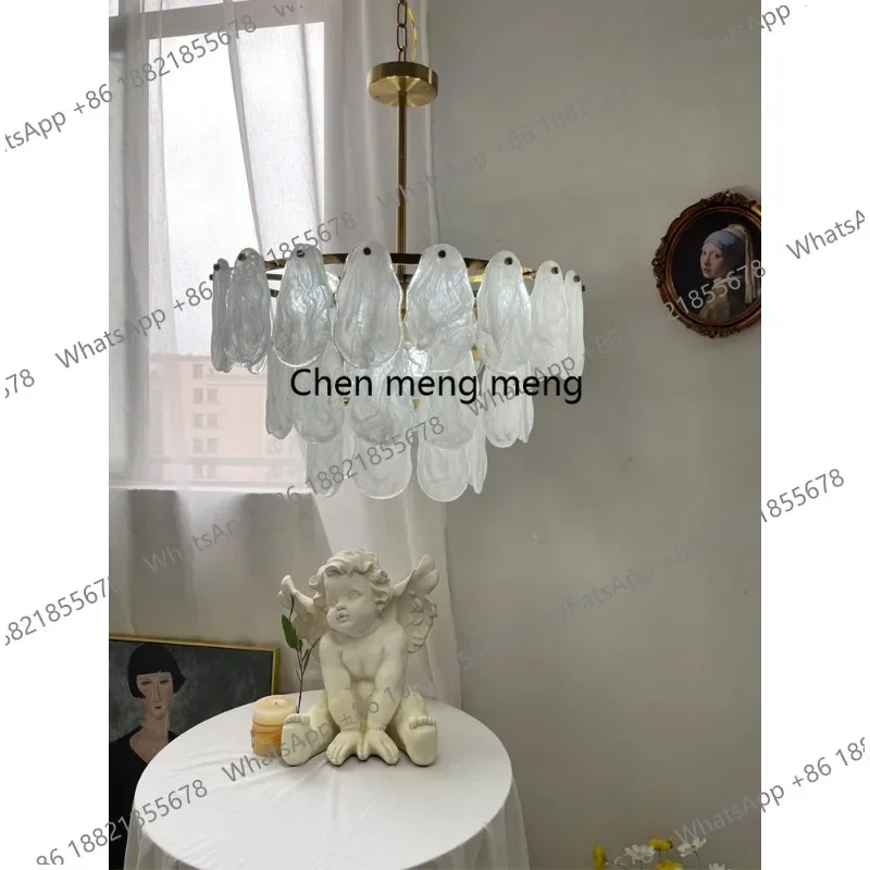 

AB03American living room chandelier light luxury, glass rench medieval, dining room bedroom lamps
