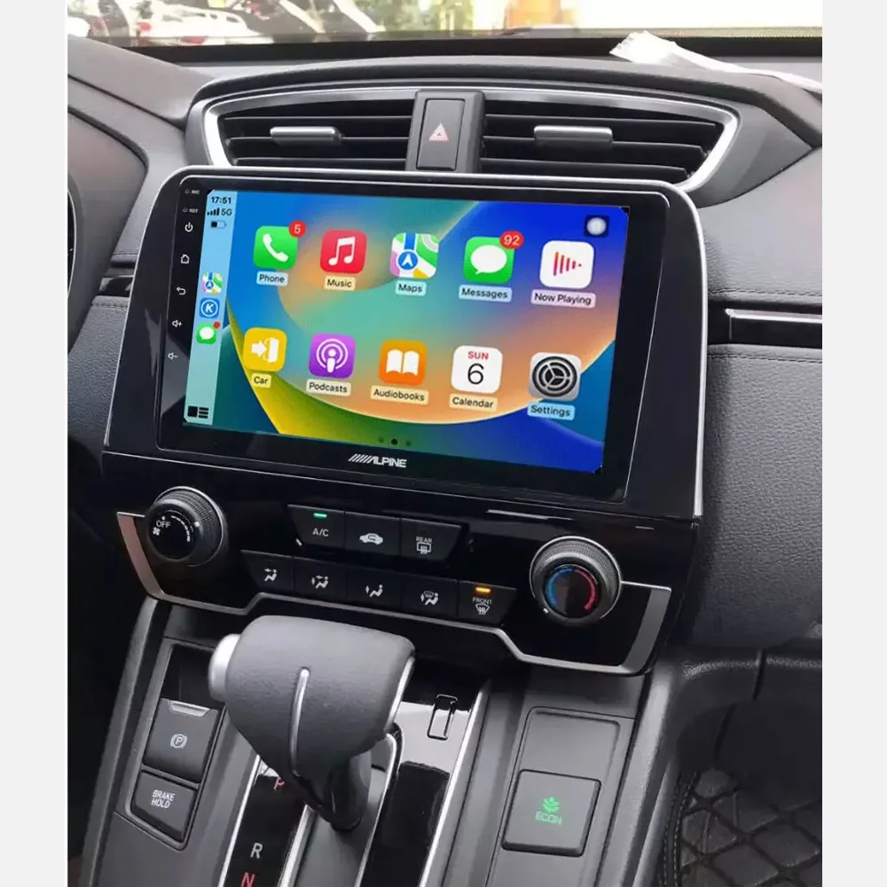 ميكروفون كاميرا CarPlay مدمج 9 بوصة + Android Auto 2 + 64G AHD لنظام الملاحة داخل السيارة 2017-2021 Honda CR-V Android 15