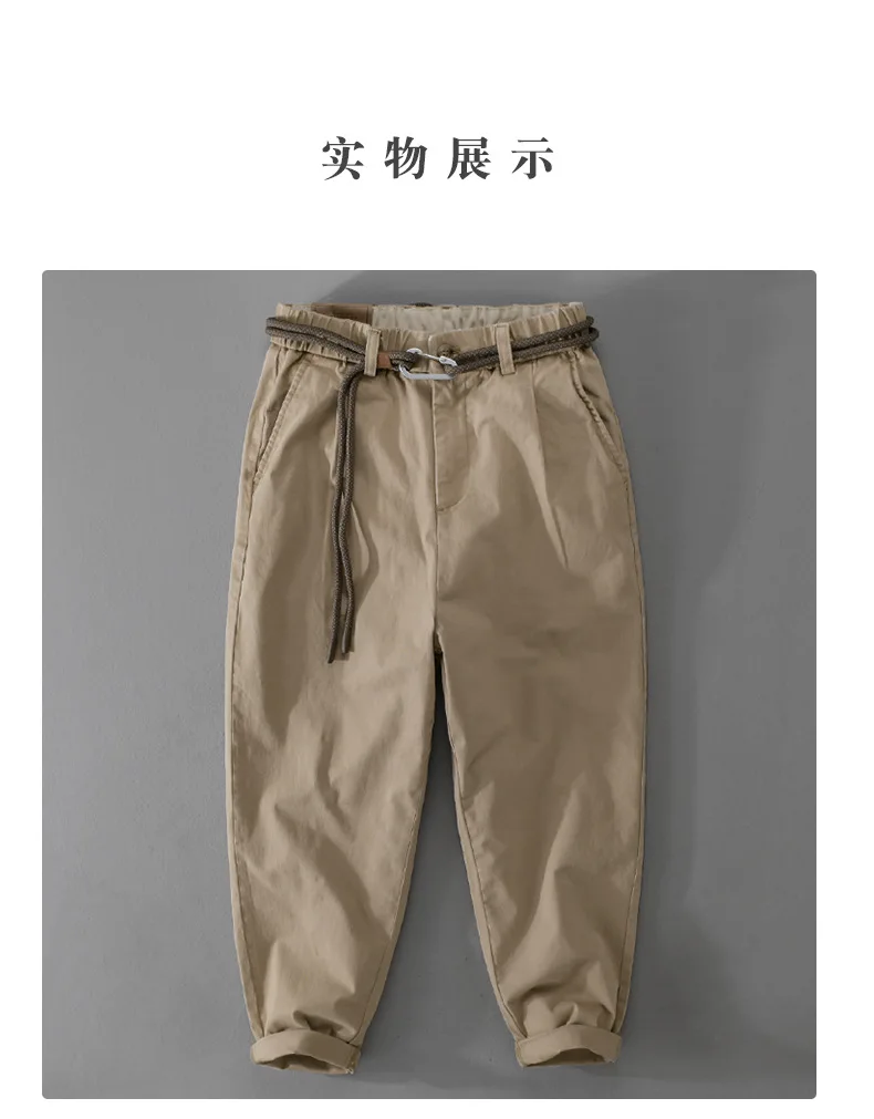 2025 New Men's clothing, Japanese workwear, pants, versatile, loose fit, youth heavyweight casual workwear, men's pants