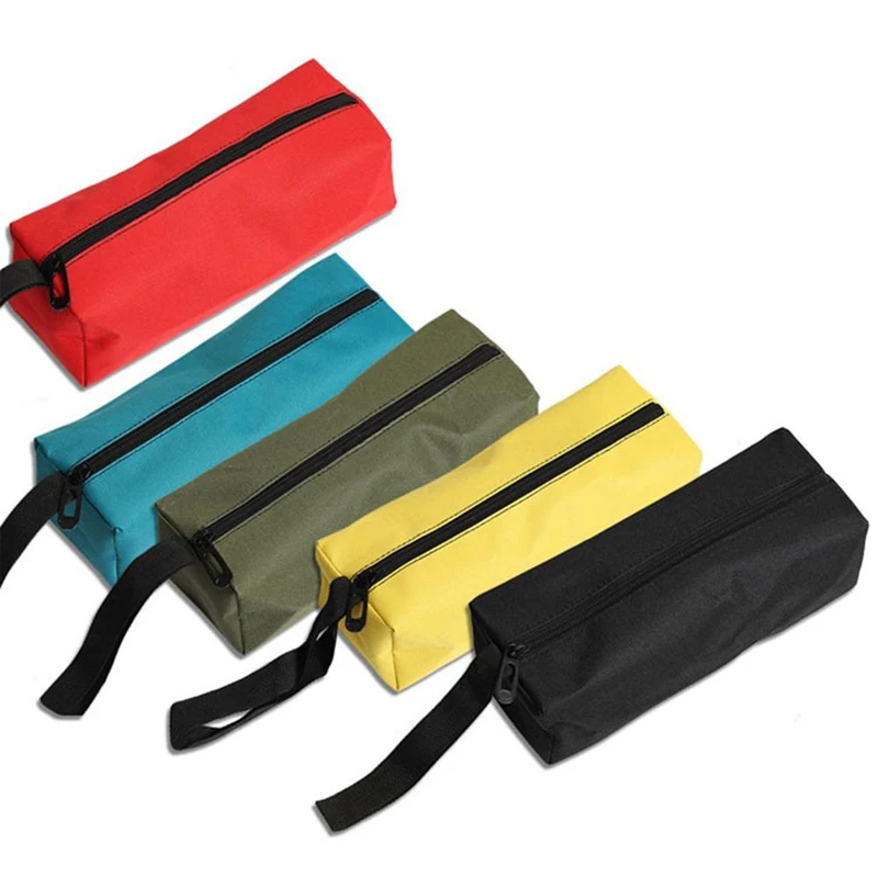 Multifunctional Tool Bag Case Oxford Canvas Waterproof Storage Hand Tool Bag Screws Nails Drill Bit Metal Parts Organizer Pouch