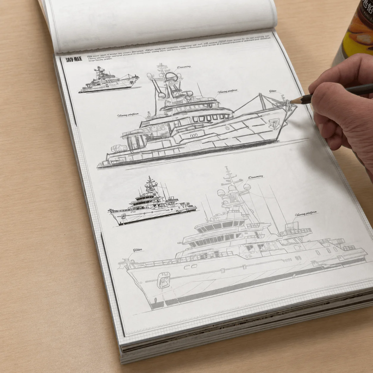 Warship Sketch Tracing Book 72 Pages Ship Vessel Line Drawing Practice Book Boys Hobby Copy Drawing Art Workbook