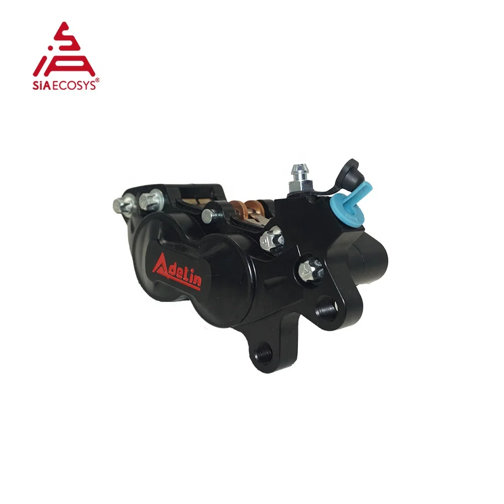 Adelin ADL-27 4 Pistons CNC Aluminum Alloy Hydraulic Brake Calipers Black Universal for Motorcycle Body Systems view 3