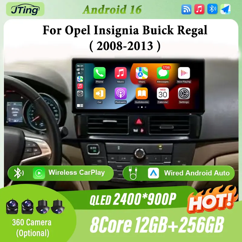 12.3 “ for Opel Insignia Buick Regal 2008-2013 Android Auto Car Radio Mutimedia Player GPS Navigation Bluetooth 4G DSP WFi QLED