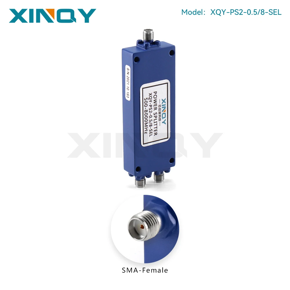 Xinqy Sma Rf Microstrip Power Divider Two-Way Splitter 2W 0.5-8g Signal Power Distributor