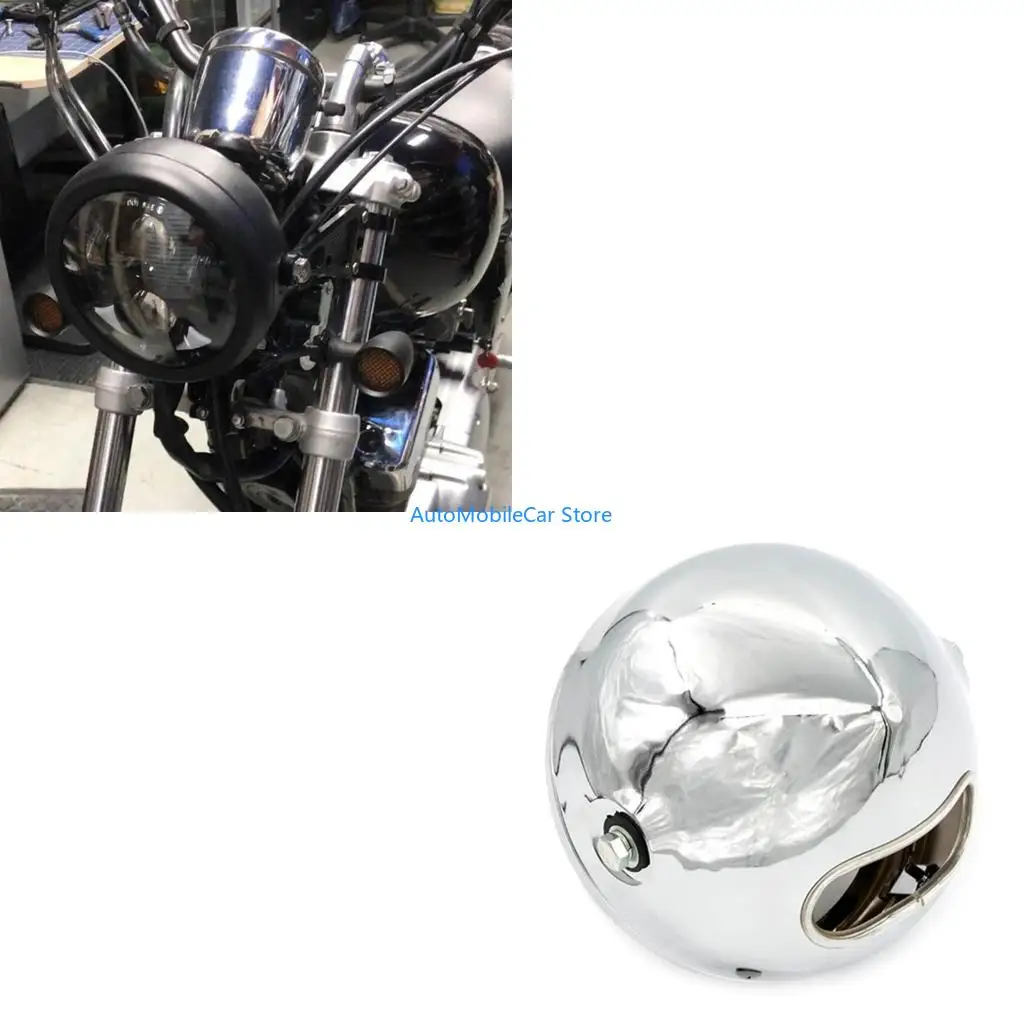 

G8TE Universal Motorcycle 5.75" Headlight Light Bulb Bucket Housing 5-3/4" Lamp for S