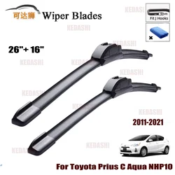 Car Front Wiper Blade For Toyota Prius C Aqua NHP10 2011~2021 Windscreen Windshield Windows Car Wiper 2020 2019 2018