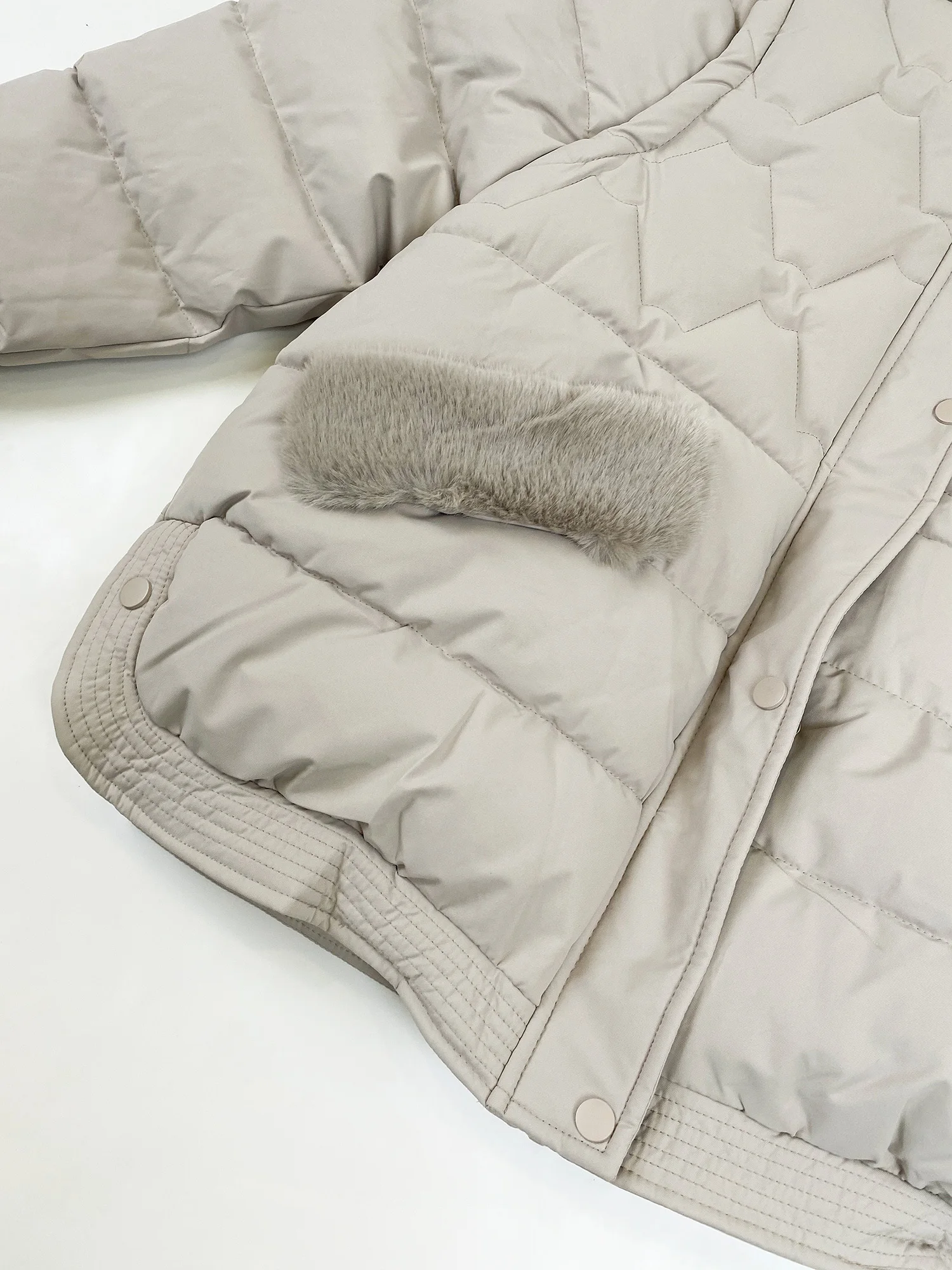 Abrigo acolchado informal de otoño/invierno para mujer, chaqueta versátil elegante con capucha de manga larga gruesa, Navidad