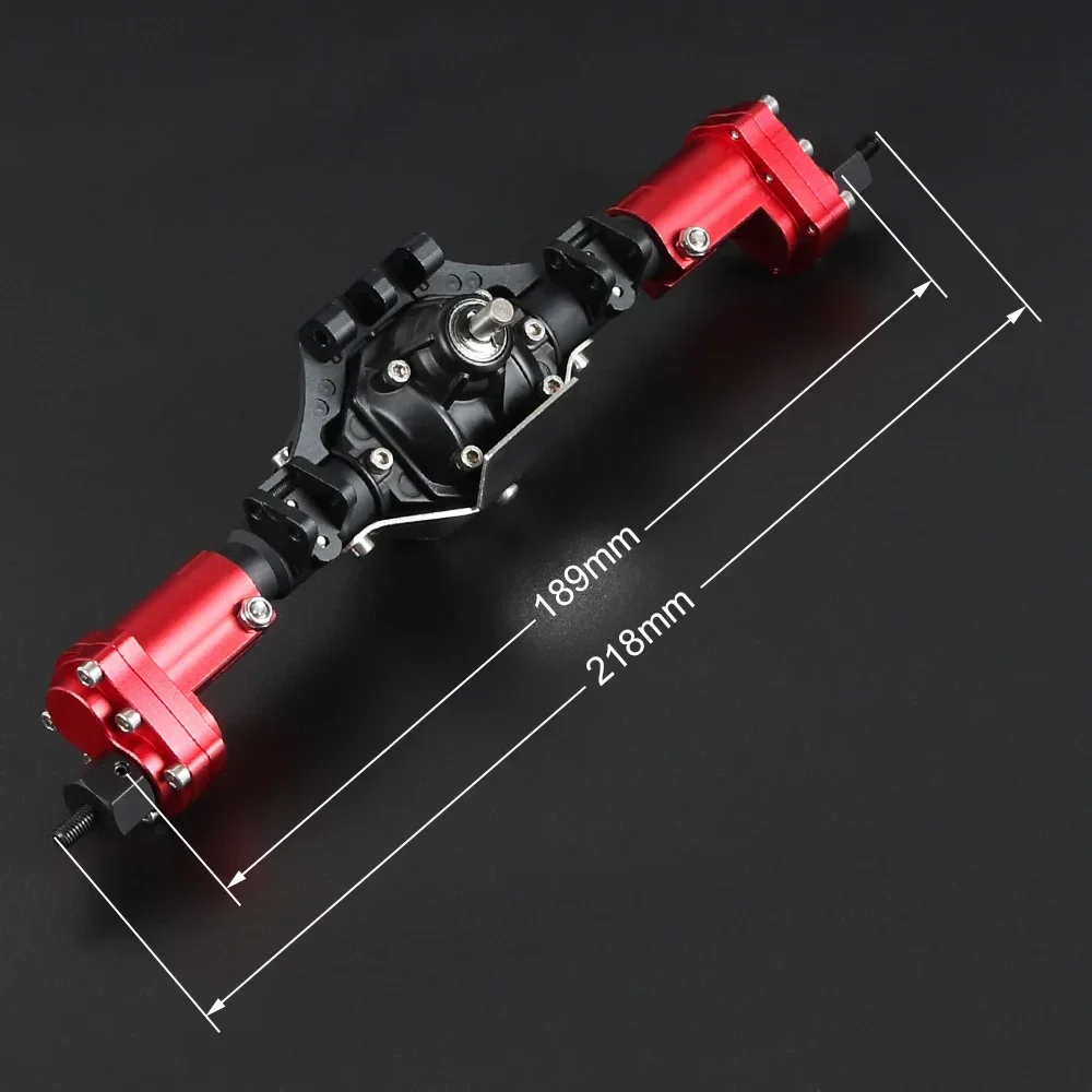 HooCrawler Front and Rear Portal Axle CNC Aluminum Alloy Anodized for 1/10 RC Crawler Axial SCX10 RGT 86100 Truck Upgrade Parts