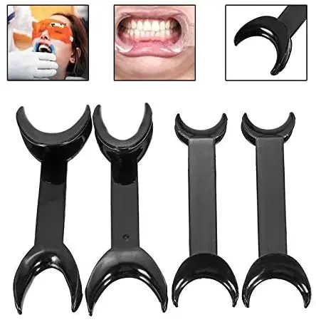 8Pcs Dental Tool T-Shape Intraoral Cheek Lip Retractor Opener Double Head Orthodontic Teeth Mouth Opener Size Small+Large