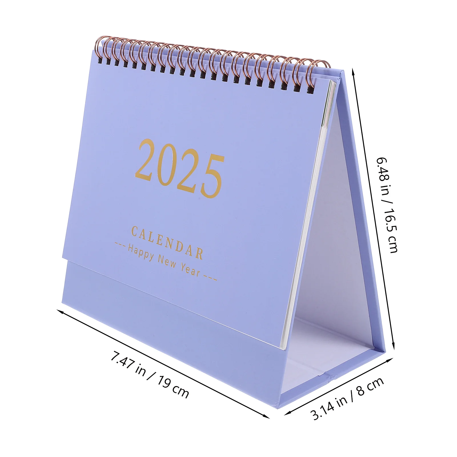 Versão em inglês calendário de mesa escritório doméstico em pé quadro branco rádio pequeno papel 2024-2025 relógio de parede digital