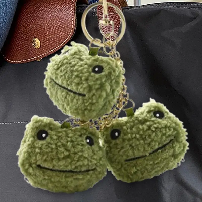 Plush Keychain Frog Plush Pendant For Backpacks Kids Cute Frog String Fashion Plush Backpack Dolls Pendant Bag Decoration For