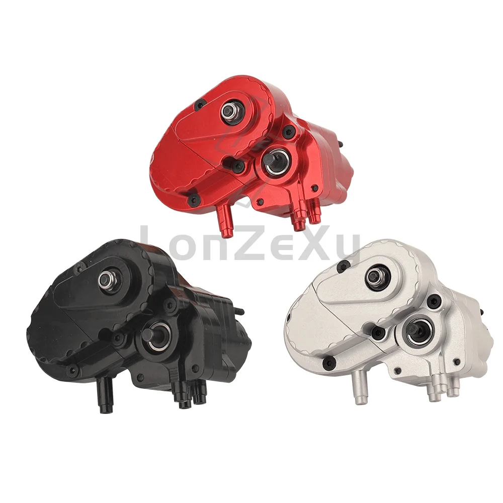 CNC Aluminum Gearbox Assembly For Axial Capra UTB RC Crawler Black Red Silver 175g Upgrade With M0.8 Motor Gear