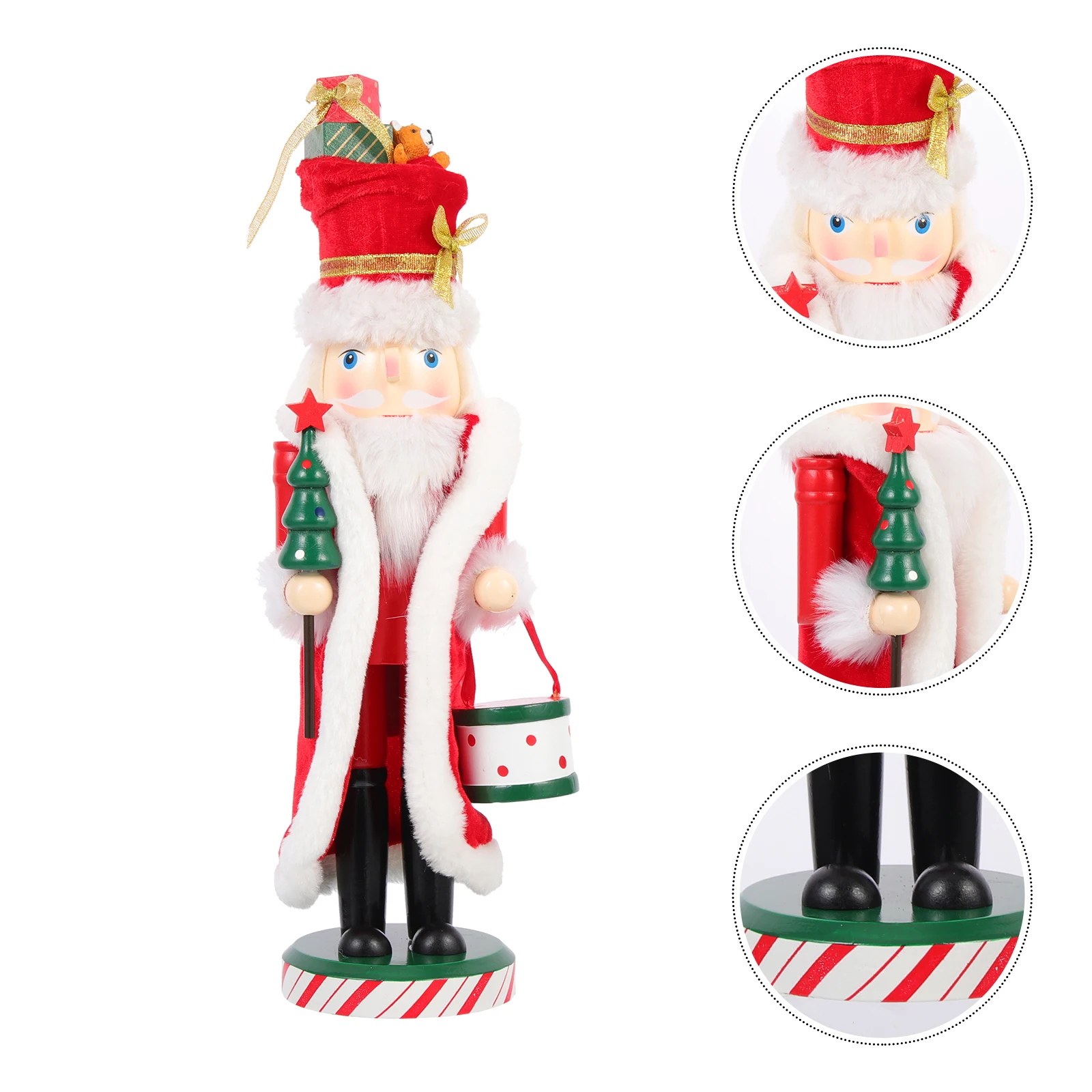 

Wooden Nutcracker Christmas Decoration Xmas Party Ornament Desktop Craft Home Holiday Gift Traditional Festive Cheer Unique