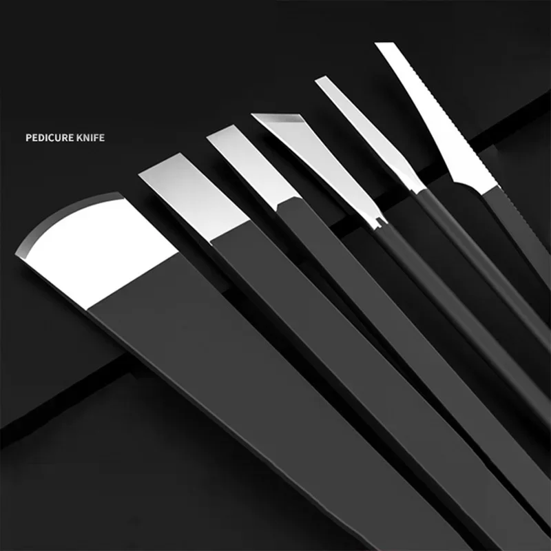 매니큐어 도구 발톱 스크레이퍼 발 페디큐어 나이프 키트 각질 제거 파일