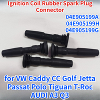 4Pcs 04E905199A 04E905199H G Ignition Coil Rubber Spark Plug Connector for VW Caddy CC Golf Jetta Passat Polo Tiguan AUDI A3 Q3